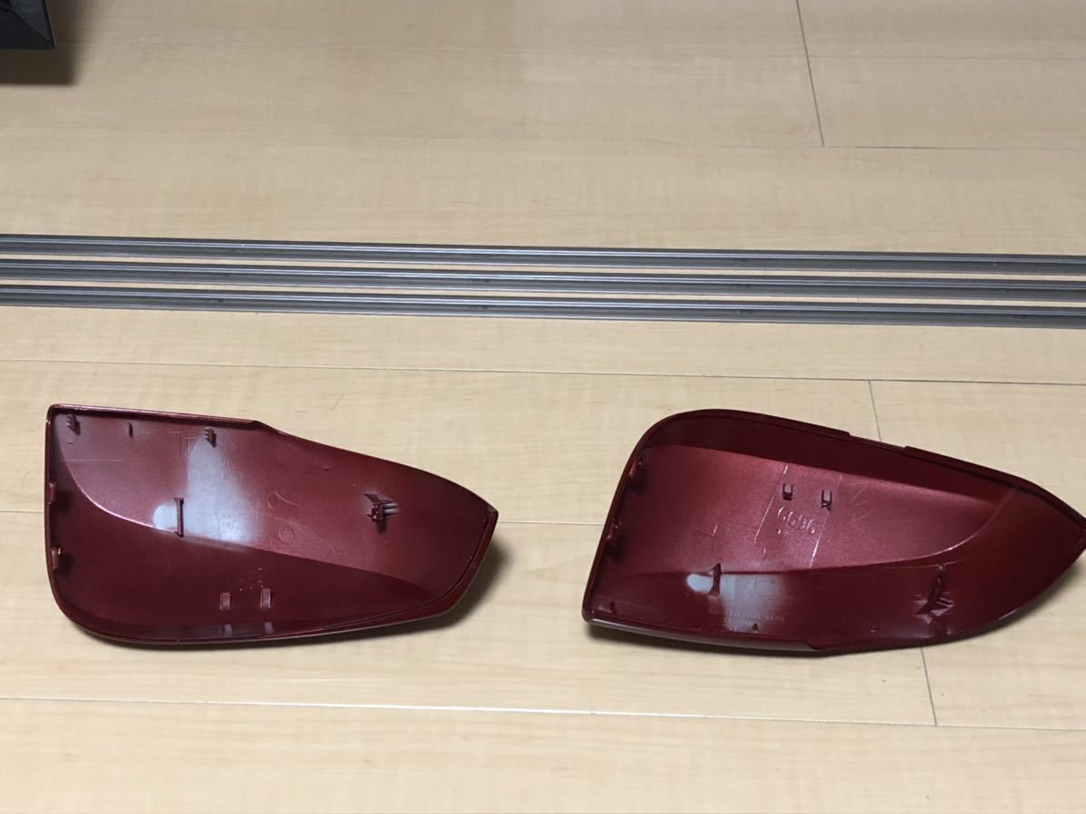 新車外し　30系後期　アルファード　トヨタ純正ドアミラーカバー 左右セット　ダークレッドマイカ