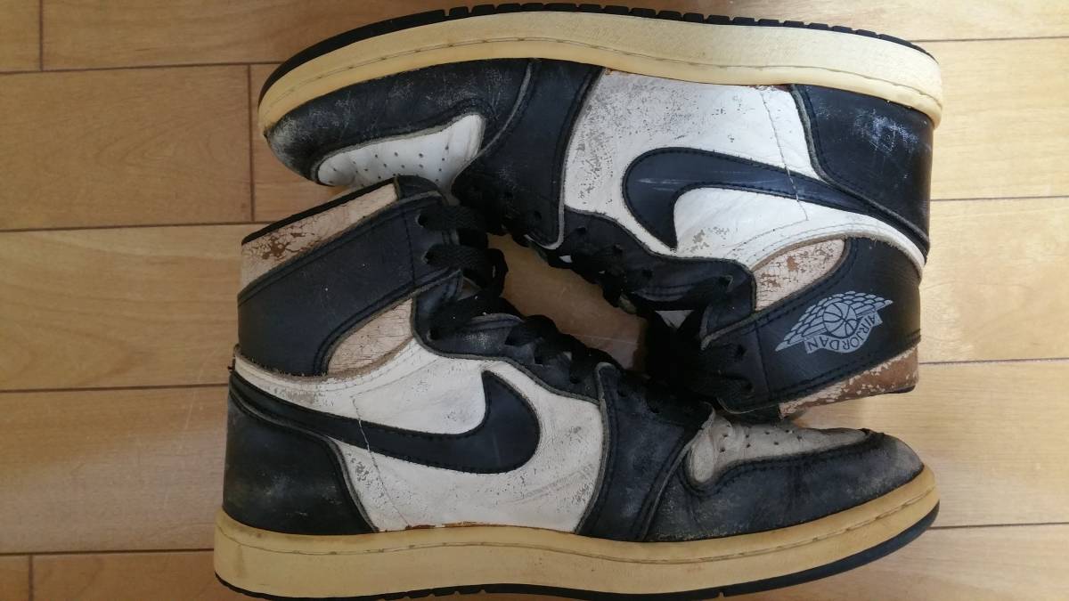 NIKE AIR JORDAN 1 HIGH 白黒 1985年 オリジナル 中古 27cm nike air 