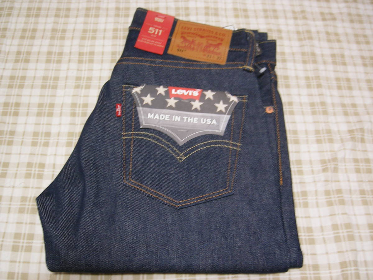 新品！米国製！リーバイス 511 SLIM W31 ホワイトオーク リジット 