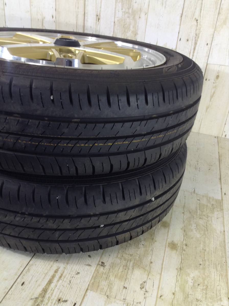 R069 タイヤホイール2本 RX2 4H/PCD100 165/60R15 5J Offset +45