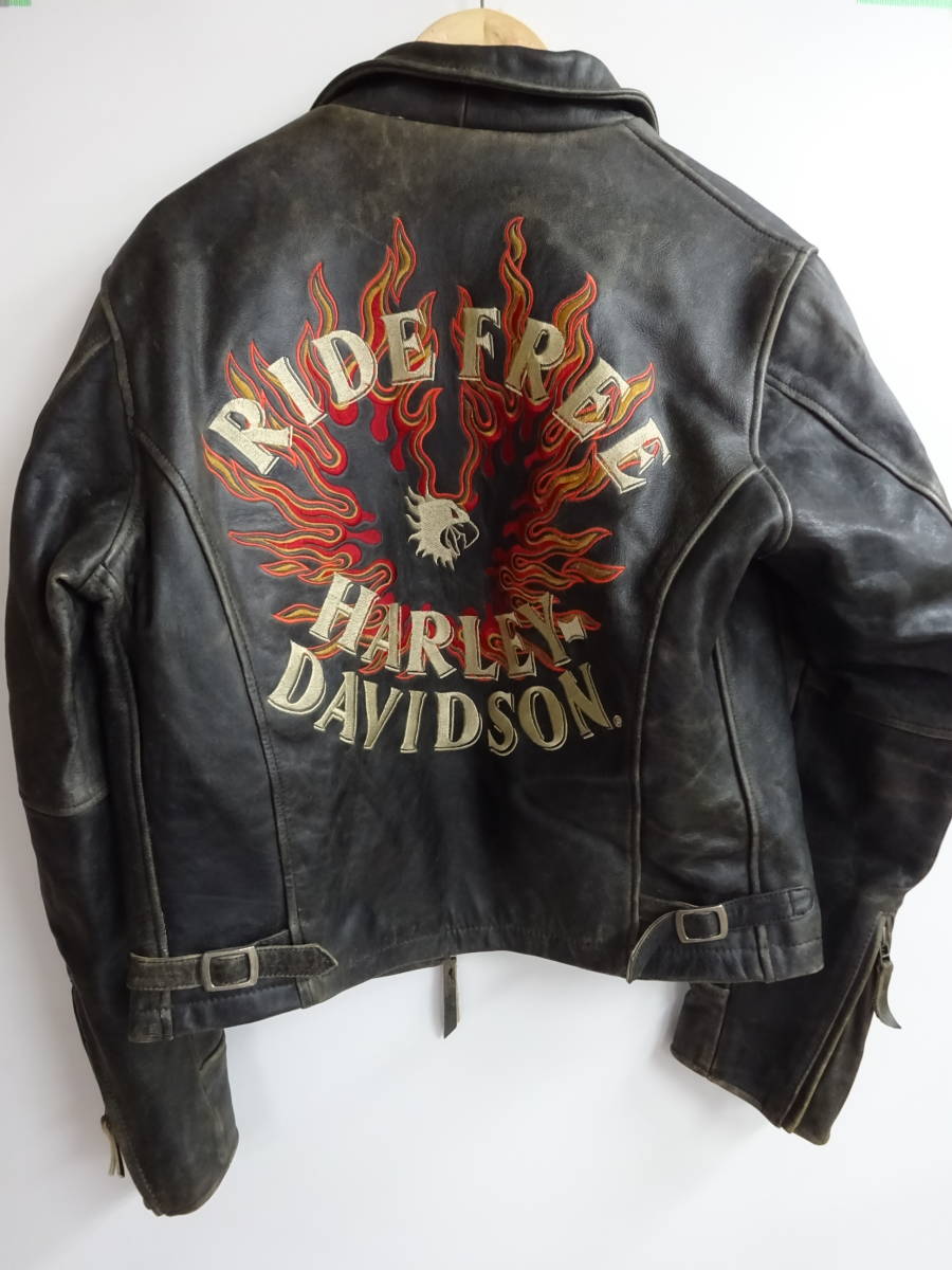 QAZ3257☆Harley Davidson ハーレーダビットソン ライダースジャケット