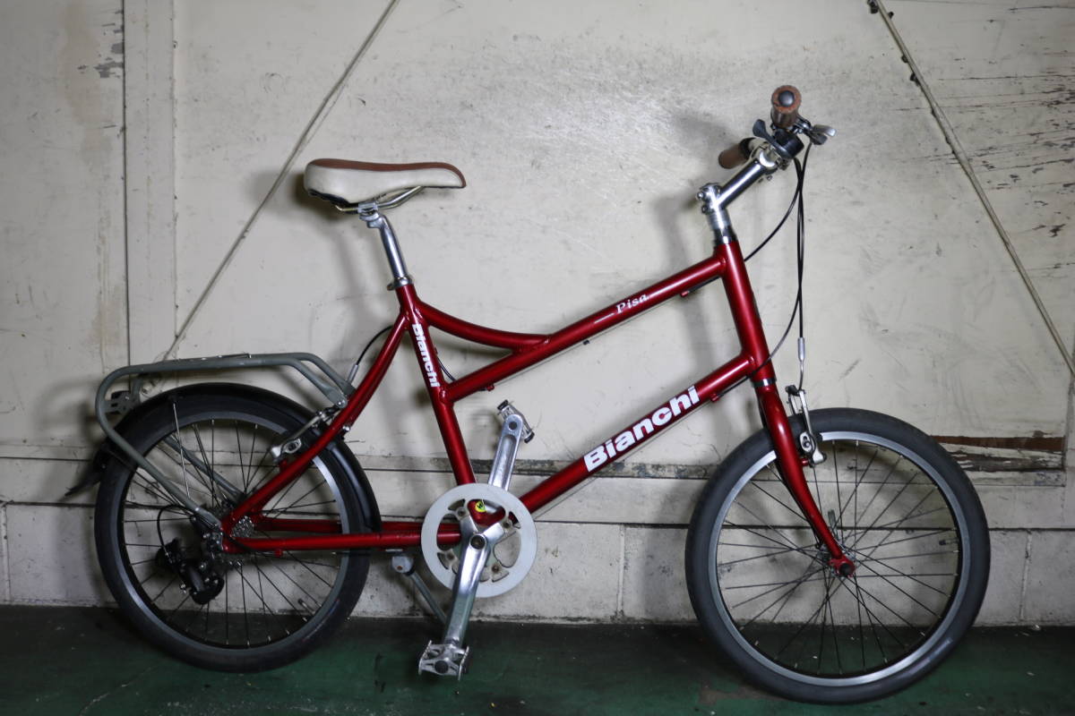 【人気定番，低価】 良品 Bianchi ビアンキ PISA アルミ シマノ8速 20型 435mm ミニベロminivelo(小径車（折り畳み、分割機構なし）)｜売買されたオークション情報、yahooの商品情報をアーカイブ公開 - オークファン 小径車（折り畳み、分割機構なし）