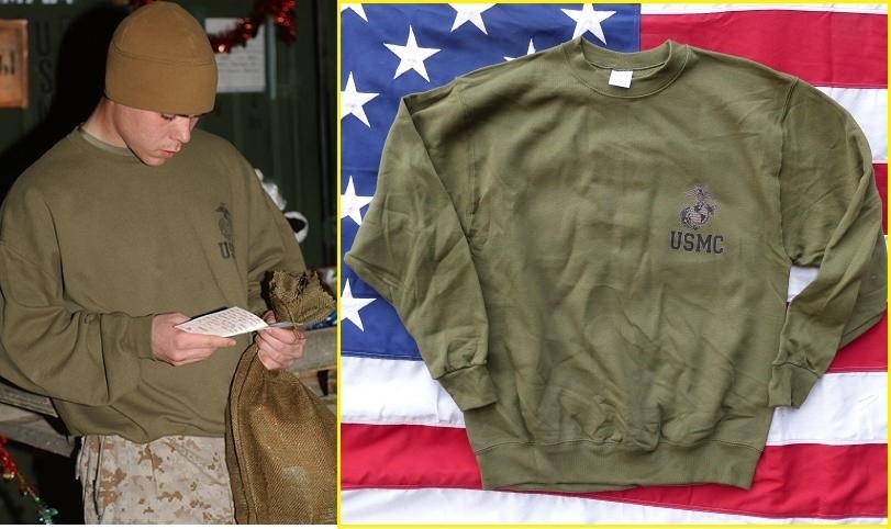 米軍実物　ＮＥＷ！ＵＳＭＣ スエットトレーナー　Ｍ　Ｊ192