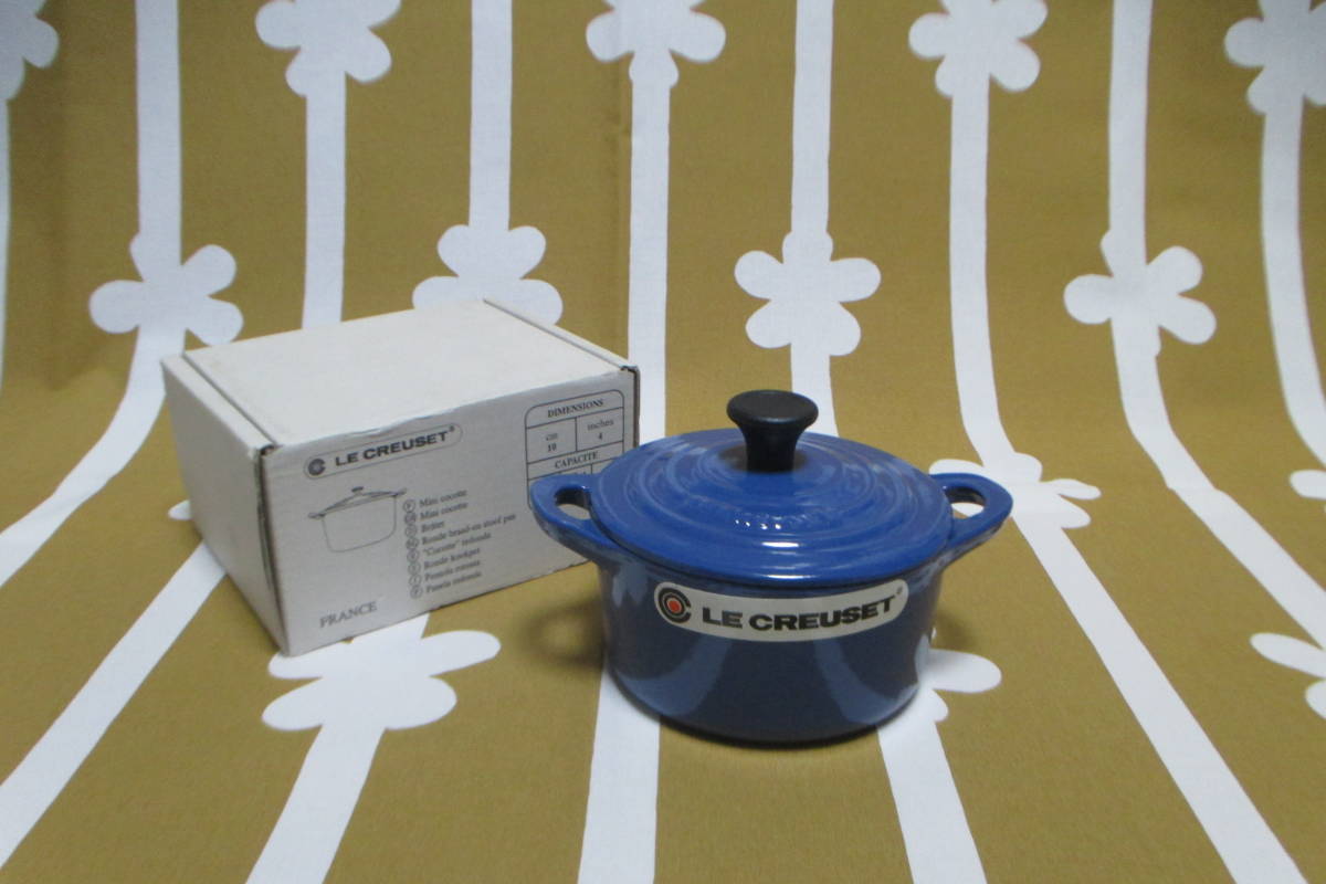 人気定番，低価 ル クルーゼ COCOTTE RONDE / ココット ロンド コバルトブルー レア品 10㎝(両手鍋)｜売買されたオークション情報、yahooの商品情報をアーカイブ公開 - オークファン 両手鍋