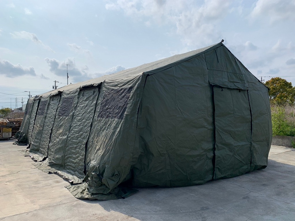 米軍放出品】BASE-X シェルター 大型テント タープ ミリタリーテント