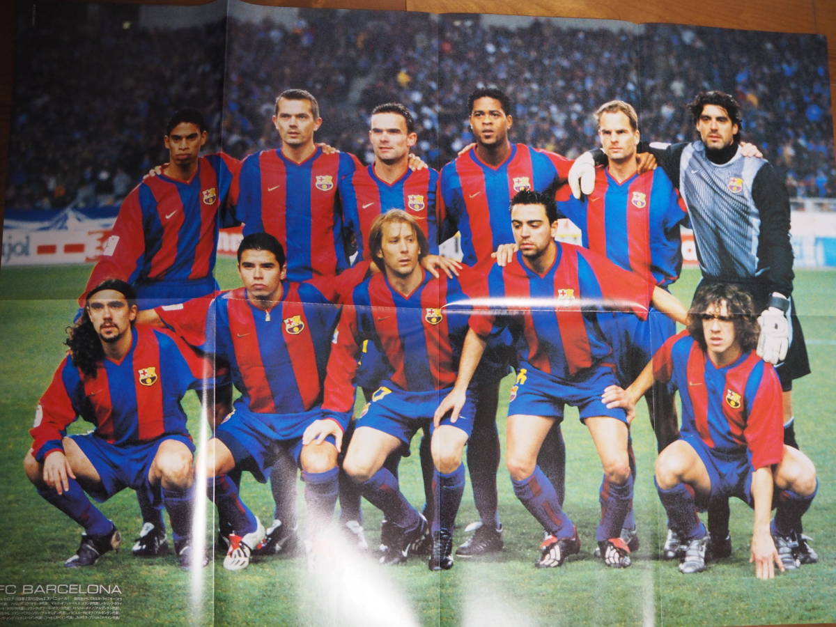 バルセロナ サビオラ ポスター プジョル シャビ クライファート デブール WSM FC BARCELONA Saviola Puyol Xavi poster KLUIVERT_1