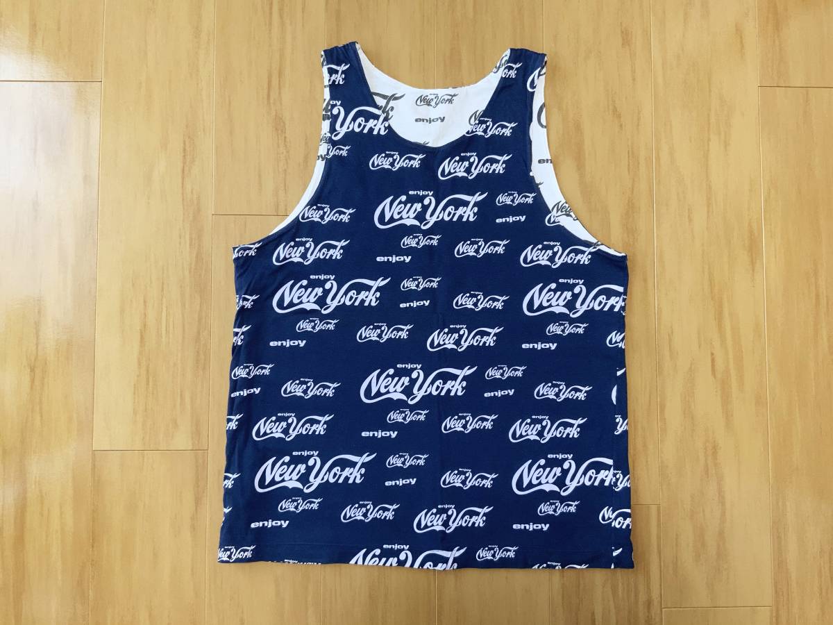 HECTIC リバーシブルタンクトップ L ネイビー ヘクティク NEW YORK 