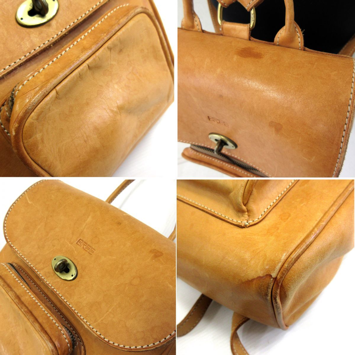 1円○ブリー BREE レザーリュック 定価5万円 ミニリュック レザー 