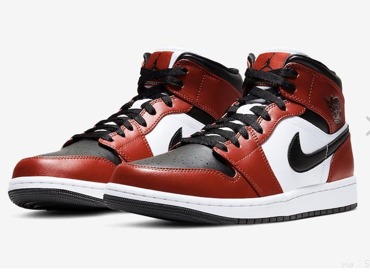 日本未発売】27.5㎝ NIKE AIR JORDAN 1 MID CHICAGO BLACK TOE ナイキ