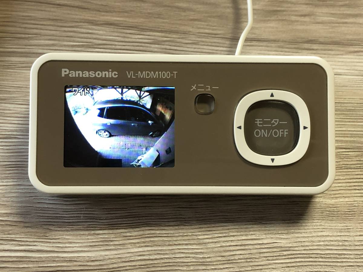 美品 完動品 Panasonic ワイヤレスドアモニター ドアモニ VL-SDM100 キャラメルモカ 簡単設置 工事不要 防犯 広角撮影 ズーム可能（2倍）_8