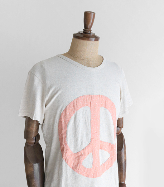 visvim 14SS QUILTED TEE S/S PEACE (VINTAGE SLUB) ピースマーク Tシャツ グレー サイズ3 半袖 カットソー ビズビム ◆UT-84 Visvim | - Collection SS26 Bruar