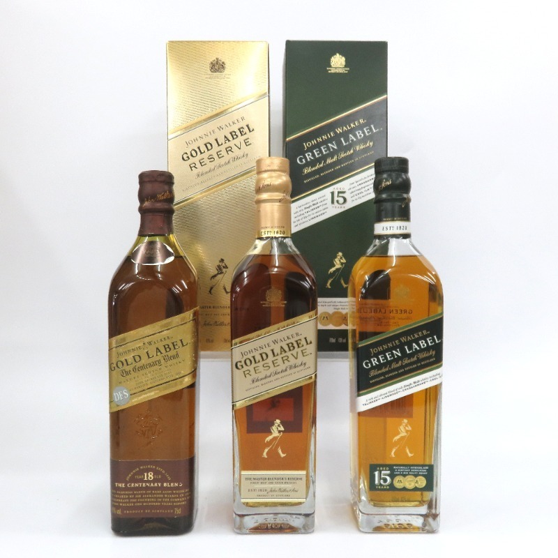 ジョニーウォーカー 3本セット 700/750ml スコッチ ウイスキー