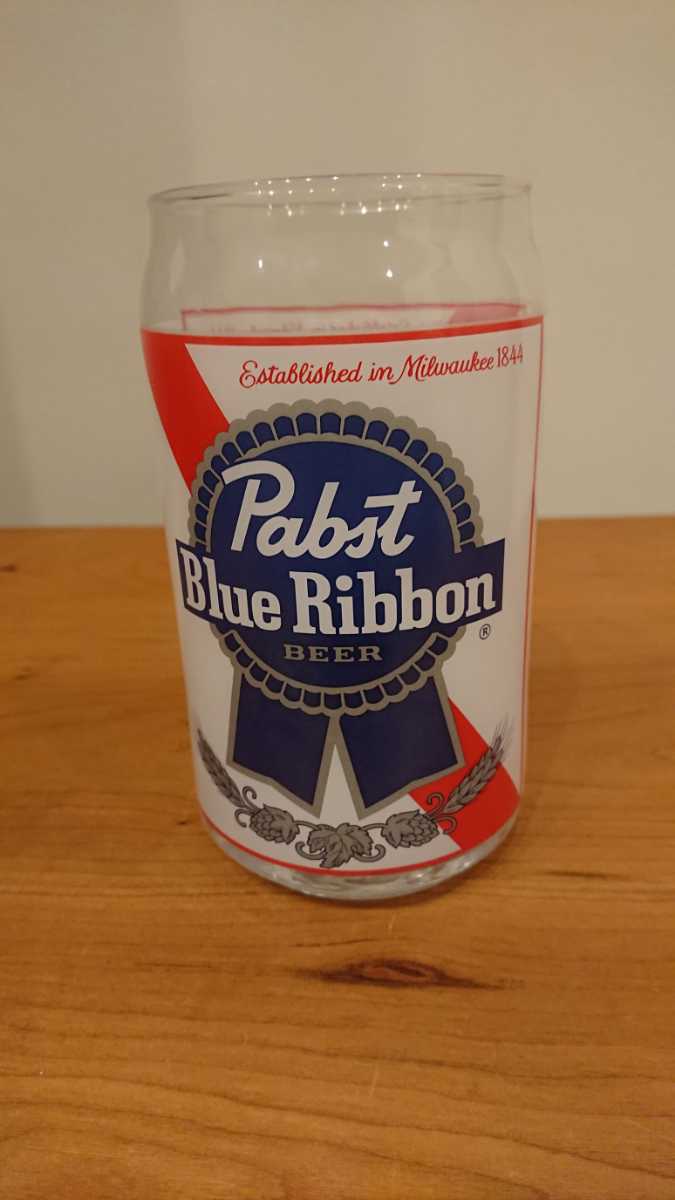 新品未使用 6個セット Pabst blue ribbon ビアグラス 500mlサイズ パブストブルーリボン