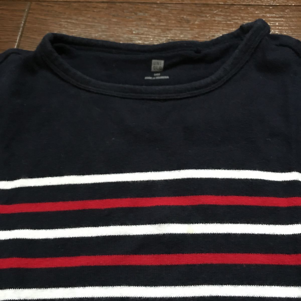 ユニクロ キッズ長袖ボーダーtシャツ 子供用 140cm 綿100 140 135 144cm 売買されたオークション情報 Yahooの商品情報をアーカイブ公開 オークファン Aucfan Com