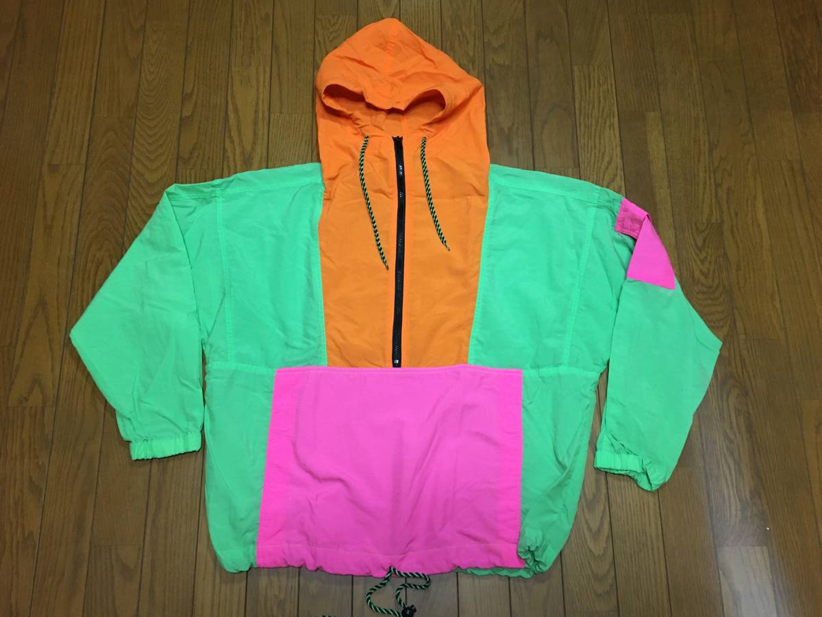 HOT，2026 ビンテージ 70s 80s PINWHEELS ナイロン アノラック パーカー M マカウ製 オールドサーフ クレイジーカラー HOBIE jimmy'z ジミーズ(ウエア)｜売買されたオークション情報、yahooの商品情報をアー ウエア