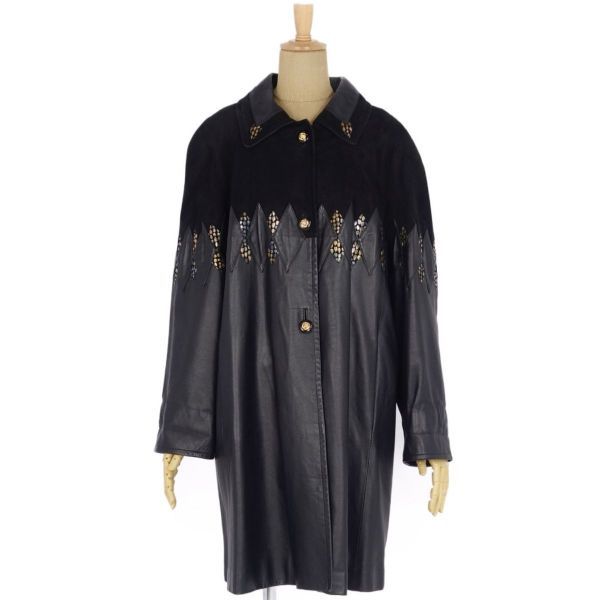 美品 ピエールバルマン PIERRE BALMAIN ラムレザー スウェード ロング