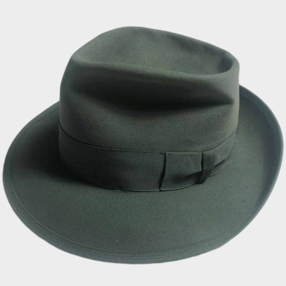希少色! 40年代 BORSALINO 58.5CM QUALITA SUPERIORE ボルサリーノ MADE IN ITALY イタリア製 VINTAGE HAT ハット STETSON ステットソン 着