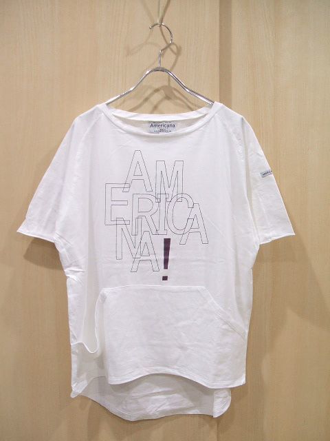 大得価，限定セール 0-0608S AMERICANA/半袖Tシャツ/ホワイト/アメリカーナ/ネコポス発送可/AL157109(その他)｜売買されたオークション情報、yahooの商品情報をアーカイブ公開 - オークファン Mサイズ