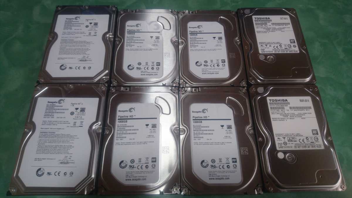 いろいろおまとめセット 健康状態「注意」 HDD 1TB 8台セット ジャンク品 内蔵 コンピュータ