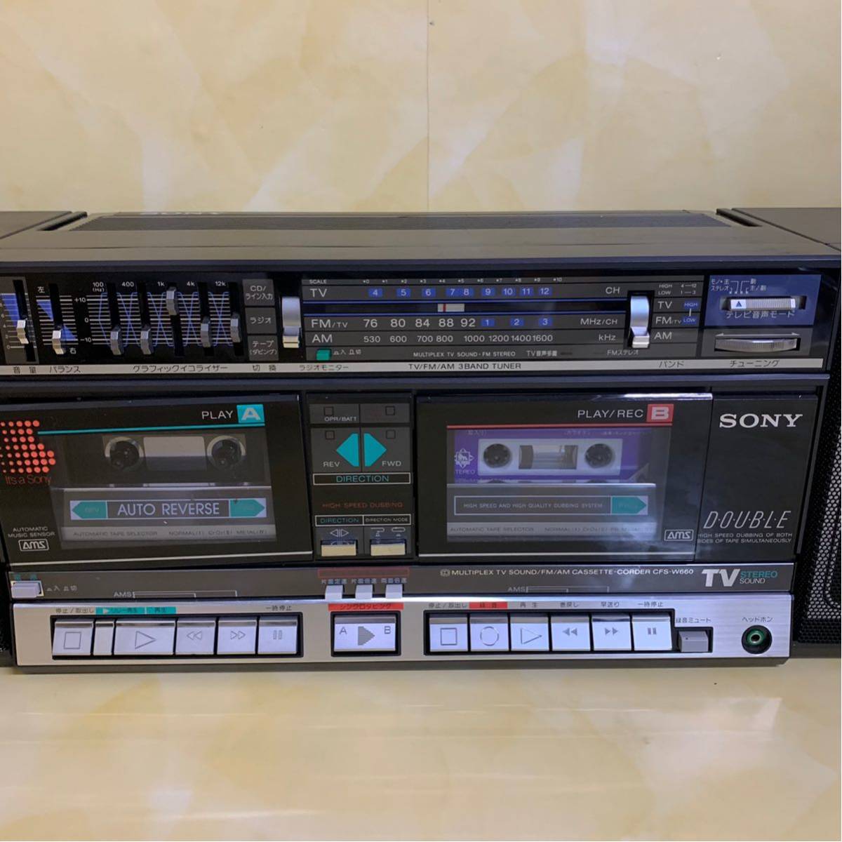 C4）SONY/ソニー ラジカセ CFS-W660 ジャンク