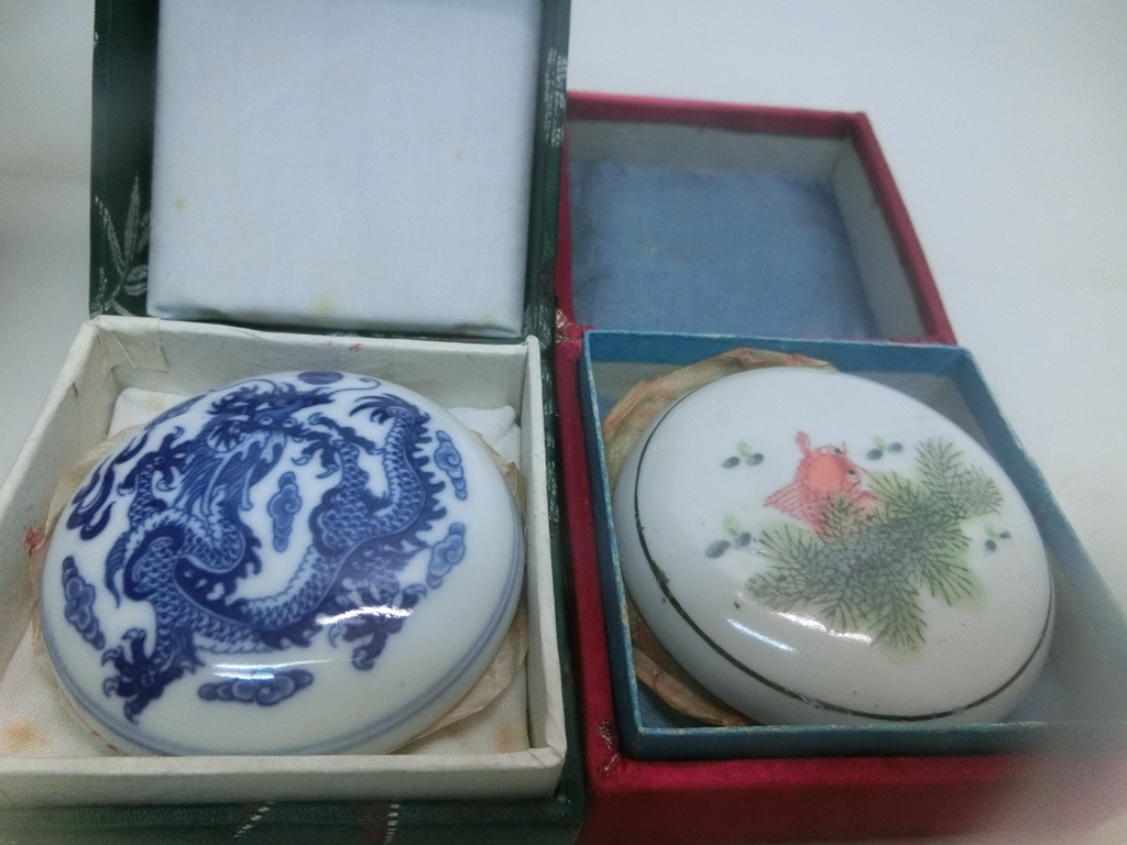 書道用品 篆刻用 印泥 上海西冷印社製 印肉 押印 朱肉 2種_1