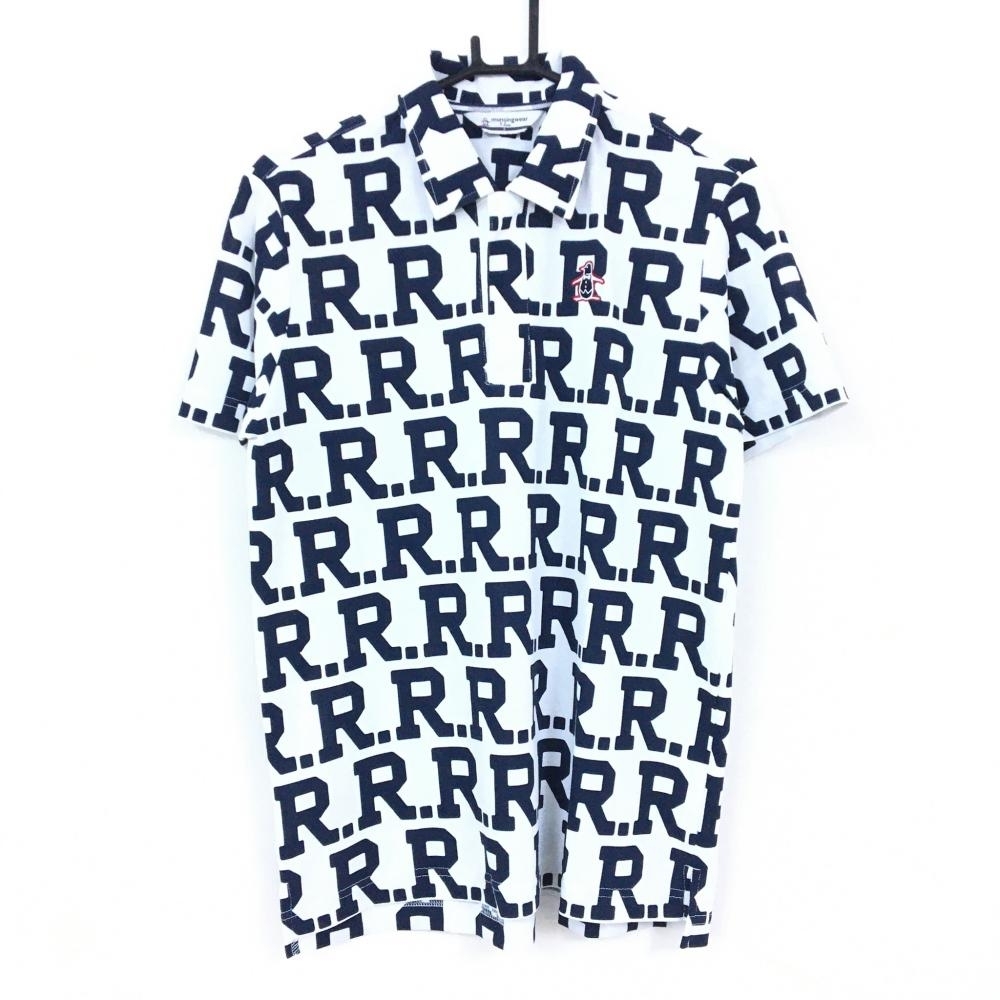 赤字超特価，高品質 Munsingwear マンシングウェア 半袖ポロシャツ 白&times;ダークネイビー 英字総柄 ハーフジップ メンズ L ゴルフウェア(マンシング)｜売買されたオークション情報、yahooの商品情報をアーカイブ公 シャツ