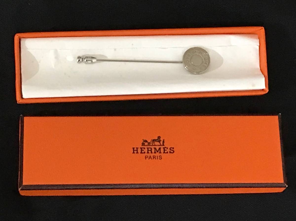 HERMES／エルメス ピンブローチ セリエ シルバー 箱有り 未使用 HERMES