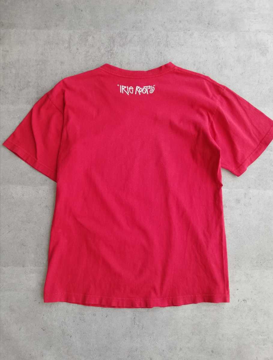 OLD STUSSY IRIE ROOTS Tシャツ M ラスタ レゲエ 赤 90s 00s