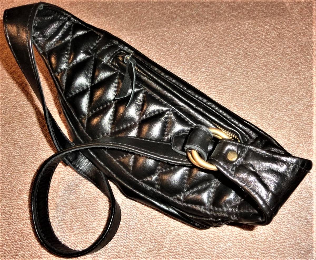 ラングリッツレザー Waist ブラック 公式 ウエストバッグ -Horsehide 