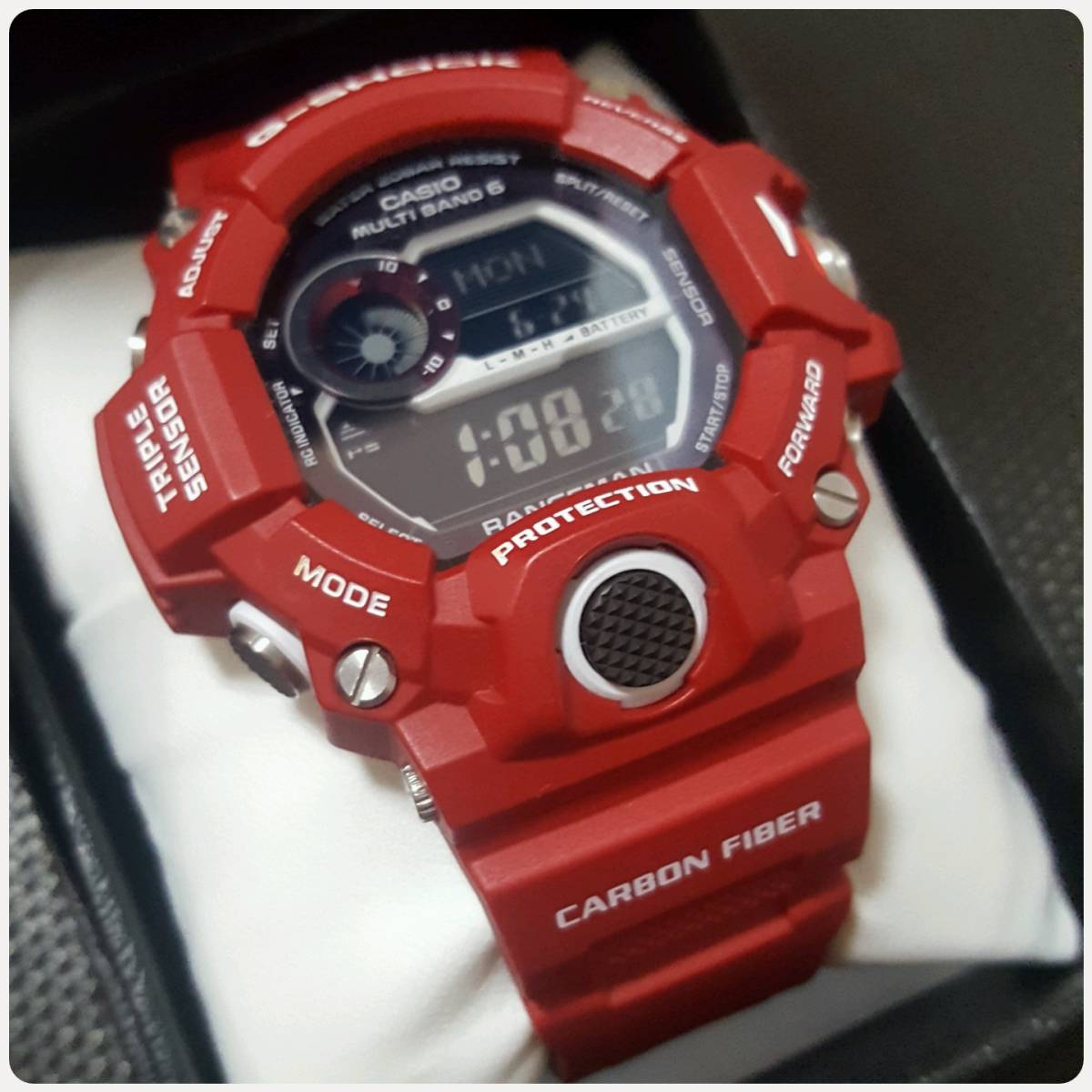 美品 G-SHOCK ジーショック GW-9400RDJ-4JF レンジマン RANGMAN メン 