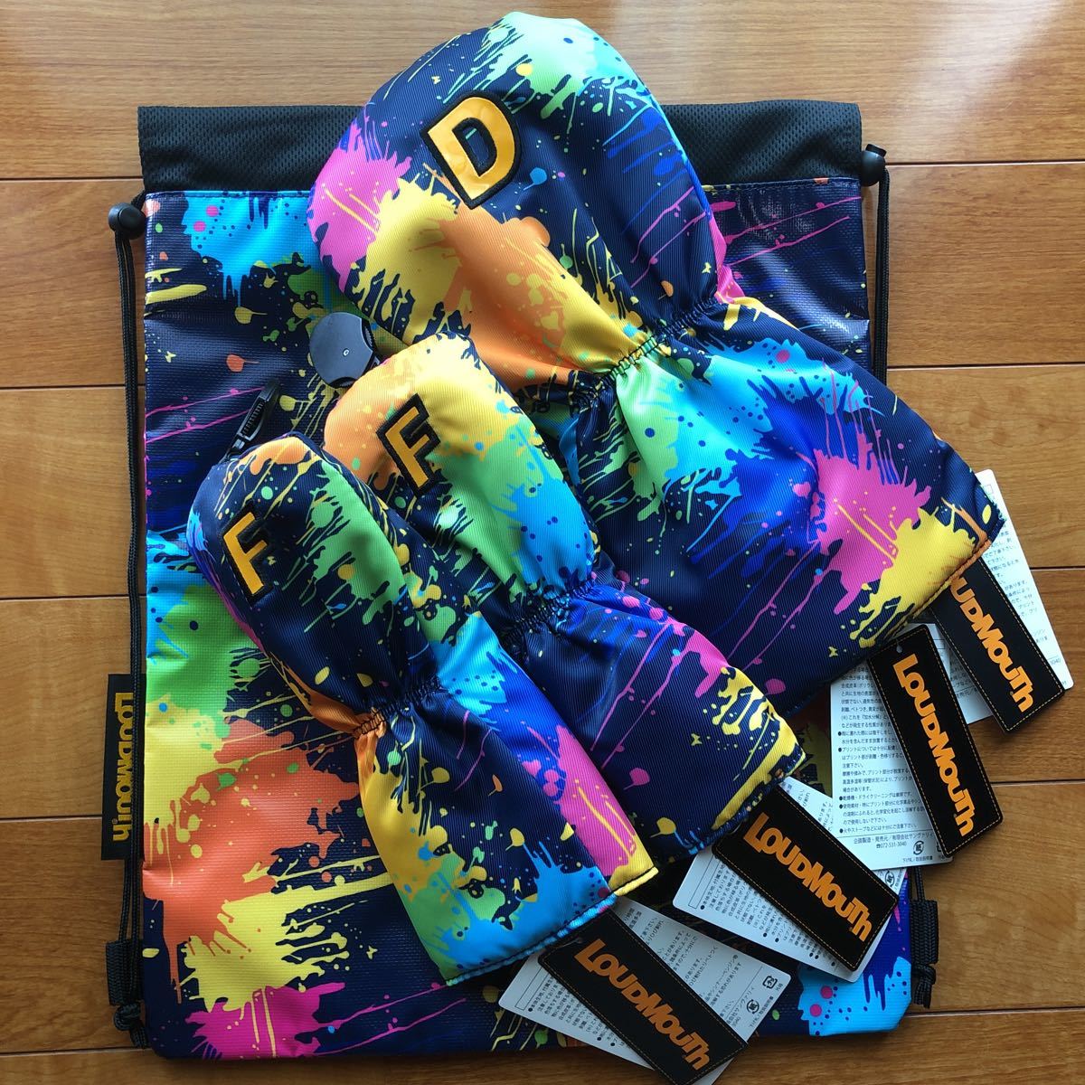 新品 LOUDMOUTH/ラウドマウスゴルフ/ヘッドカバー/ドライバー用フェアウェイ用&times;2/シューズケース/4点セット(その他)｜売買されたオークション情報、yahooの商品情報をアーカイブ公開 - オークフ ヘッドカバー