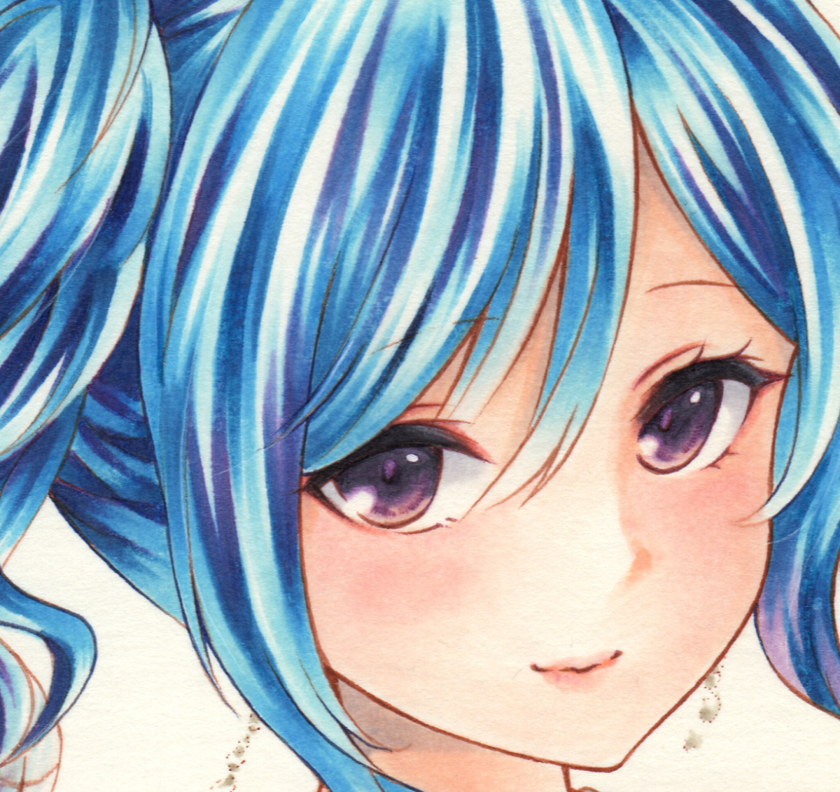 同人手描きイラスト：アズールレーン：セントルイス：ドレス：A4 