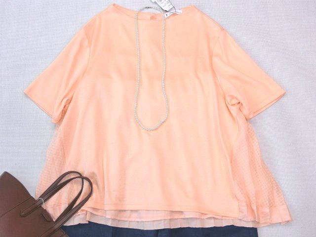 得価，格安 組曲大きいサイズ7チェックシフォンプリーツバックカットソー/ピンク(半袖カットソー)｜売買されたオークション情報、yahooの商品情報をアーカイブ公開 - オークファン 女性用