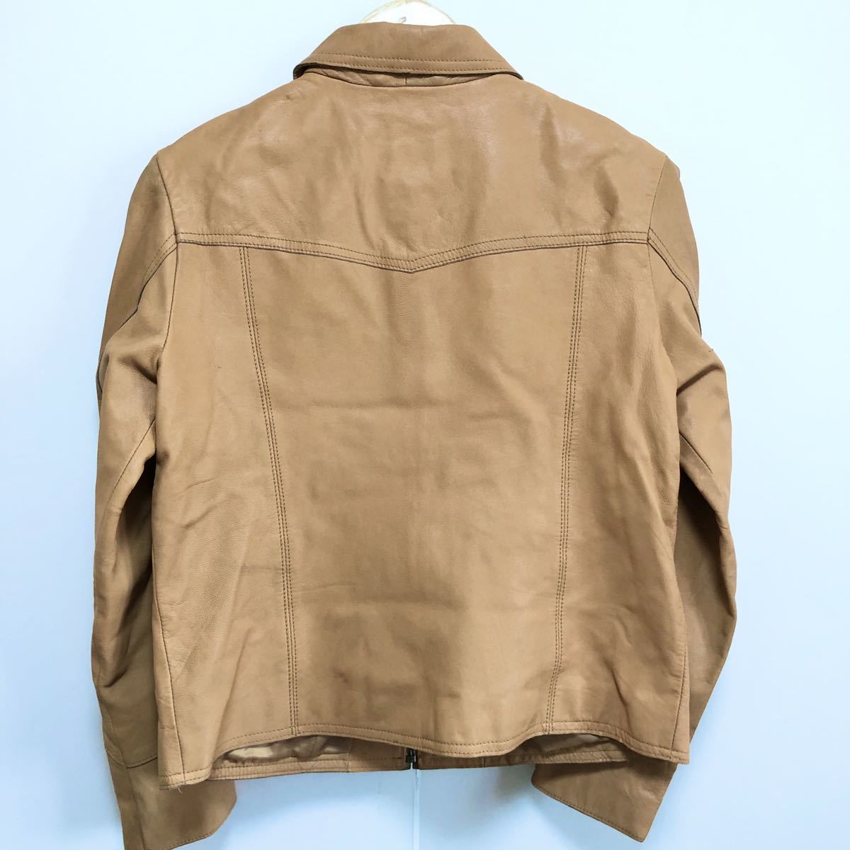 GAP】ギャップ レザー ライダース シングル ジャケット 革ジャン 本革 