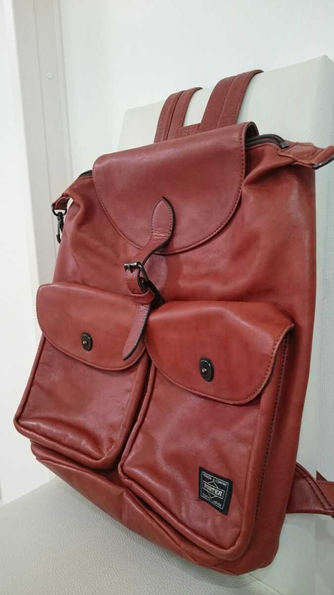 ポーター コルチナ PORTER オールレザー バックパック 黒 CORTINA 吉田 