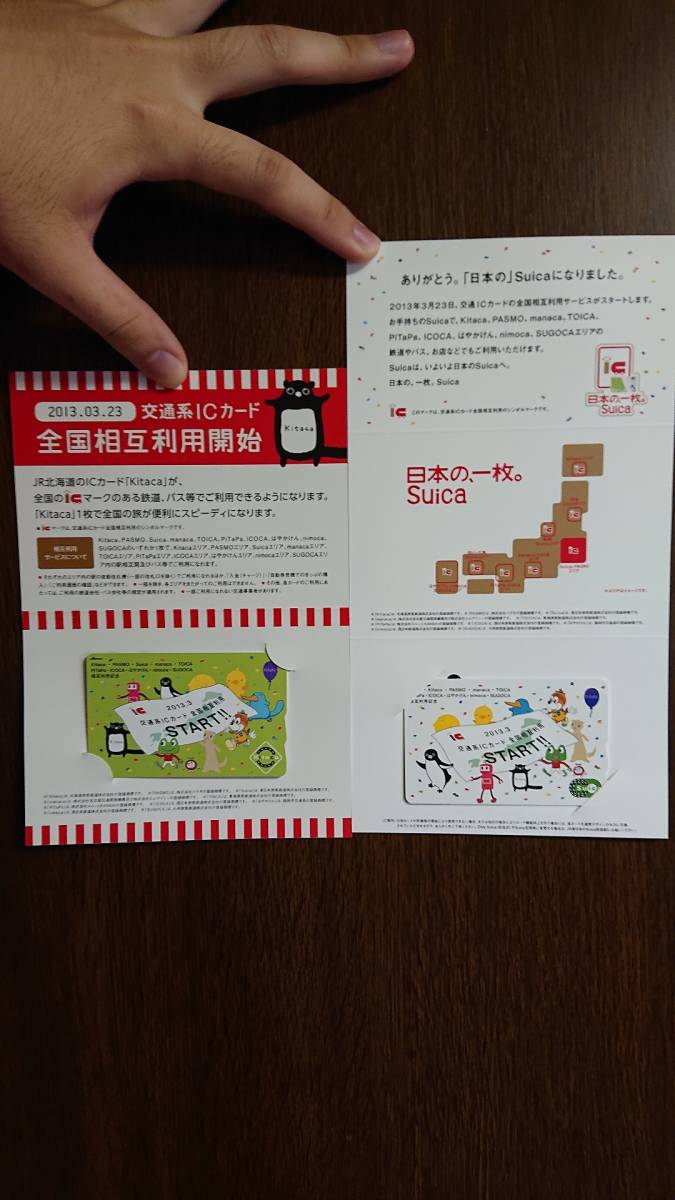 交通系ICカード 全国相互利用開始記念Kitaca&Suicaセット(未使用・台紙