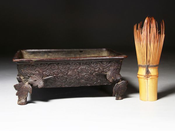 古玩彫金 清朝工芸 】 金銅引手金具 資料館旧展示品 古玩彫金 清朝工芸
