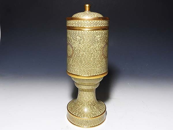 紫】唐物：銅胎鍍金七宝煙草入れと灰皿 【公式通販】