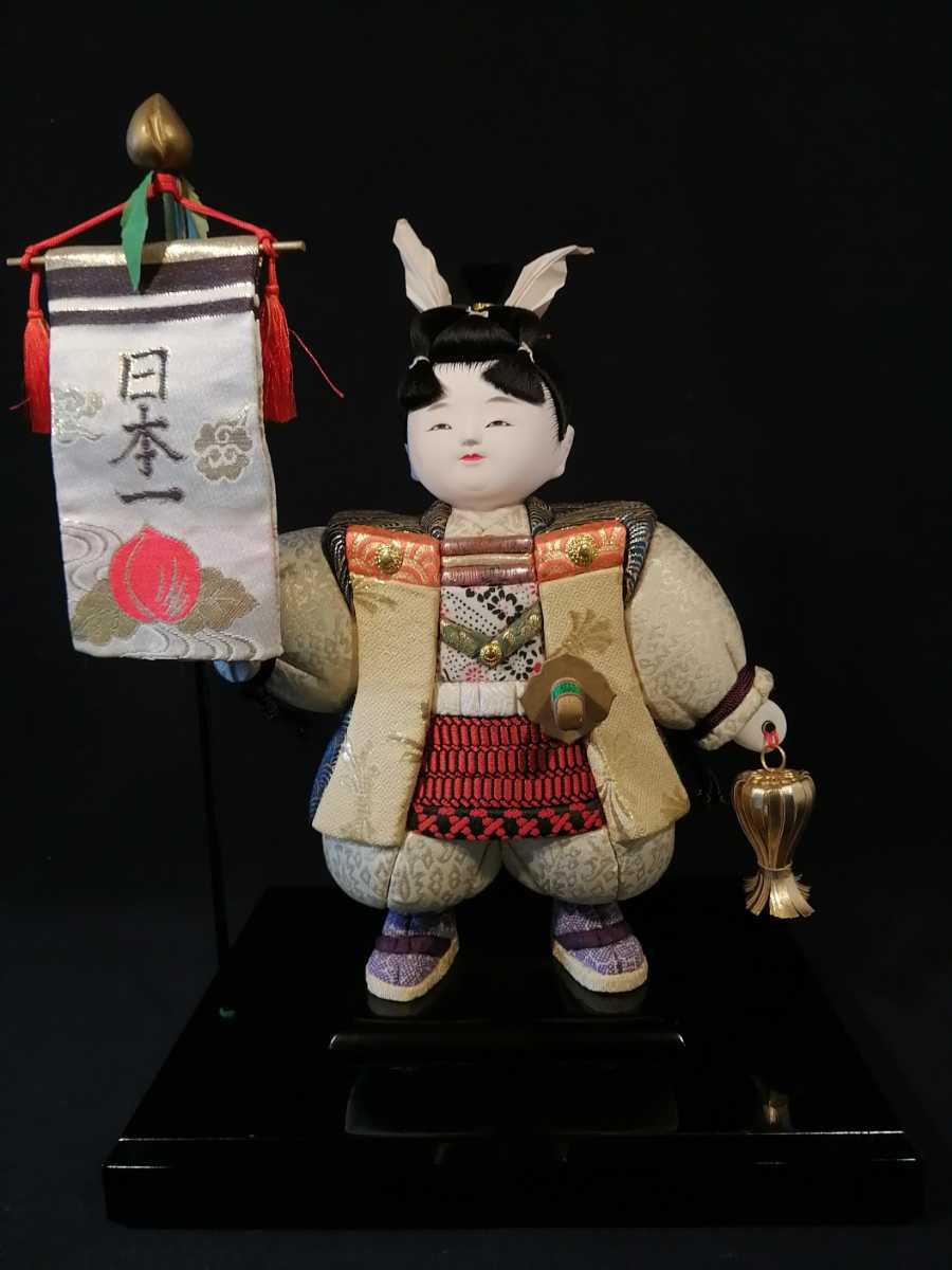 五月人形 武者人形 桃太郎　日本一 旗持ち 武者人形陶器 五月人形 桃太郎 桃太郎 五月人形