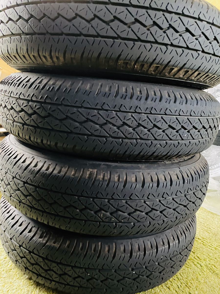 【売却済み】145R-12  6PR バリ山タイヤ！ホイール付き！軽トラ、軽バンに！ ホイール スチール 軽トラ（サマータイヤ・ホイール 軽トラ 軽トラ、軽