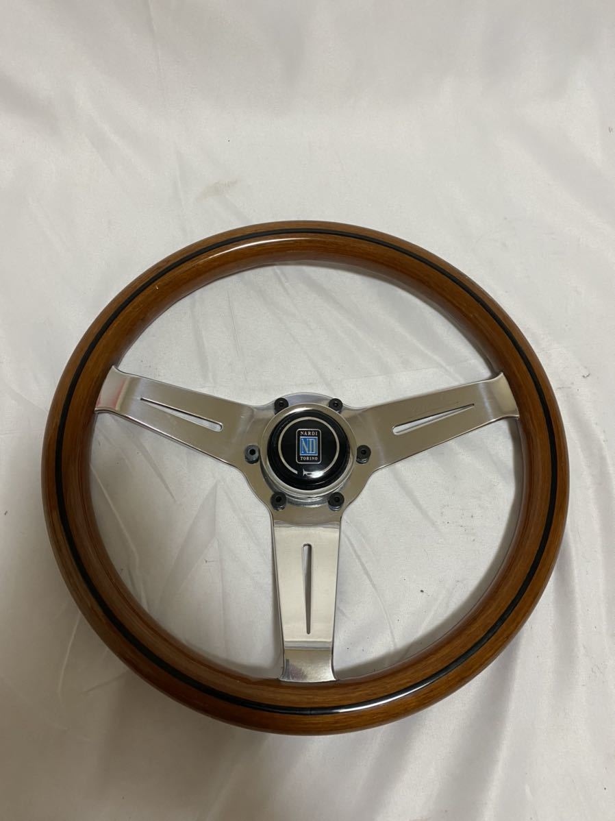 希少 NARDI ナルディ ウッドステアリング 32.5φ 旧車 ポリッシュ