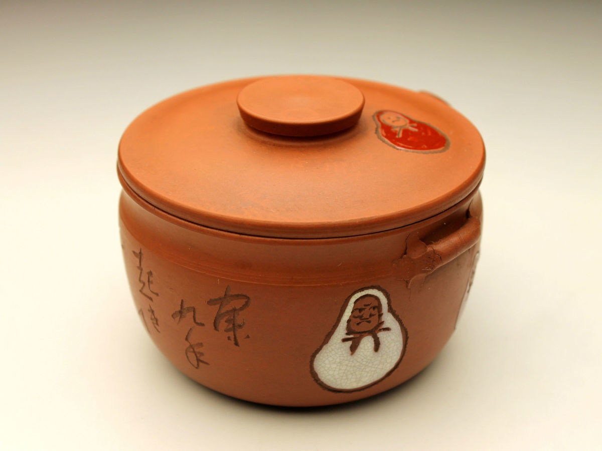 余韻】 石仙造 朱泥 宝瓶 急須 泡瓶 煎茶道具 茶器 常滑 達磨 ＜同梱可＞