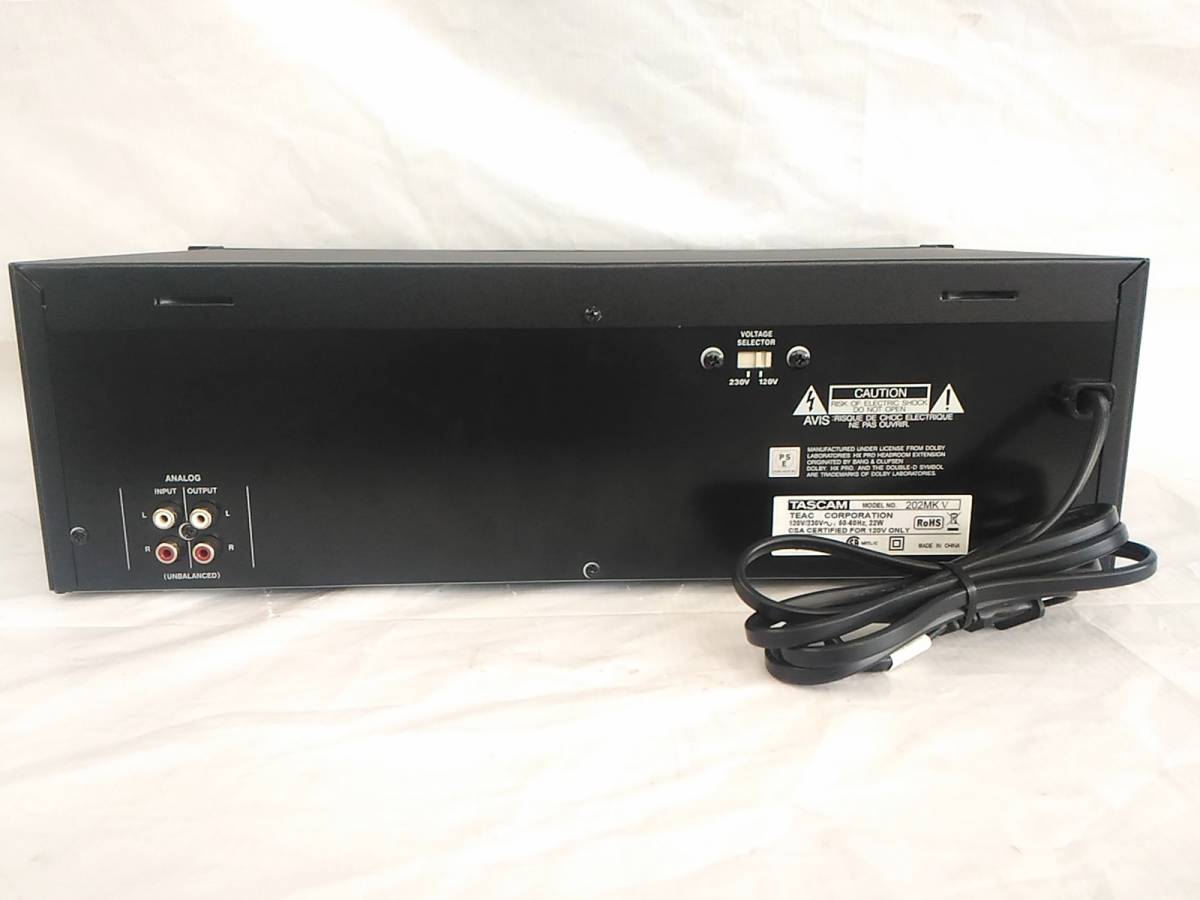 TASCAM 202MKVII (日本) ダブルカセットデッキ ダブルカセットデッキ