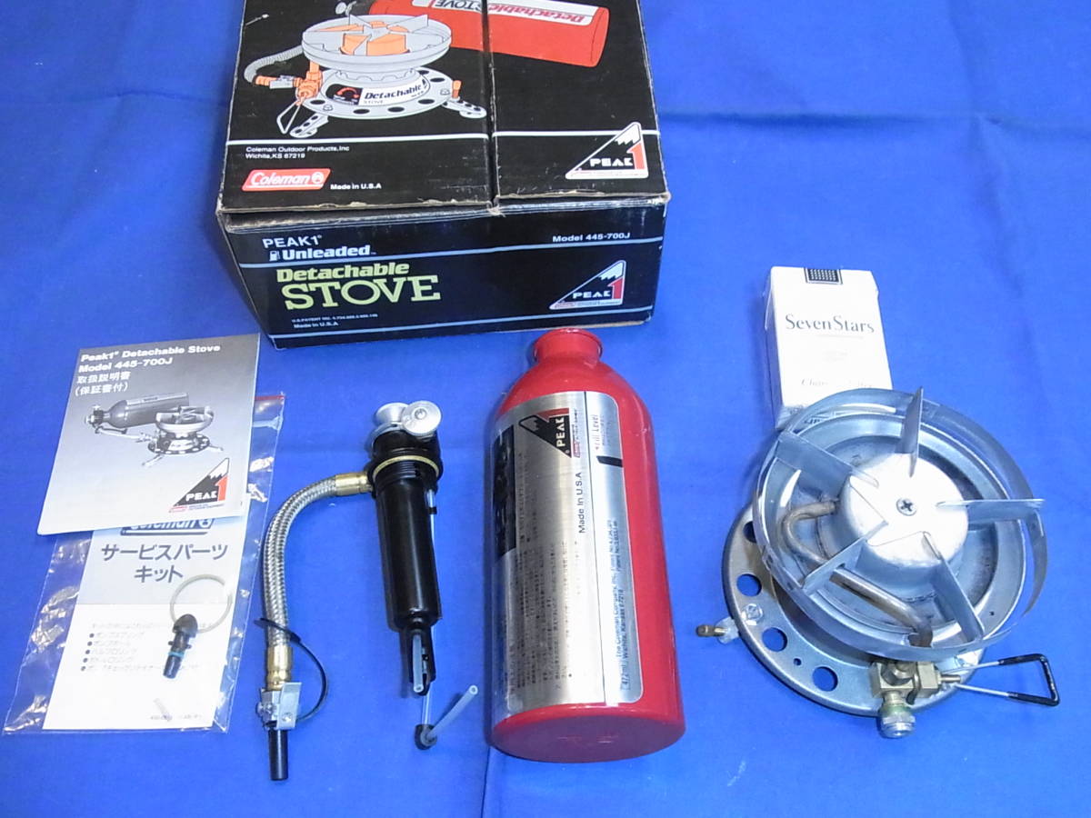 【得価，100%新品】 廃盤 coleman コールマン peak1 ピーク1 Unleaded Model 445-700J Detachable STOVE(ガソリン)｜売買されたオークション情報、yahooの商品情報をアーカイブ公開 - オークファン ガソリン