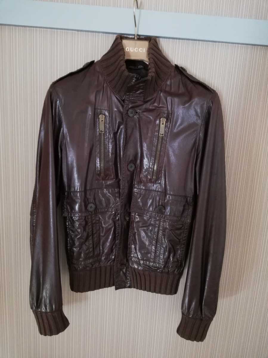 グッチ レザーマドンナボンバージャケット44