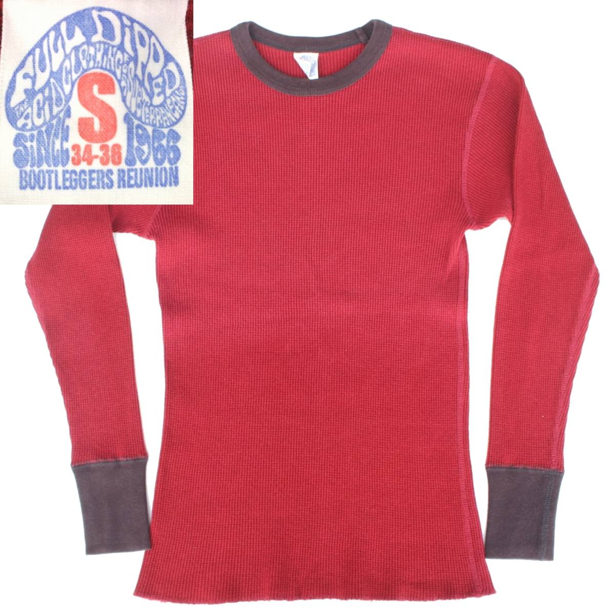 BOOTLEGGERS ブートレガーズ 　　　 サーマルロンＴフリーホイーラーズ 07199-4)美品BOOTLEGGERSブートレガーズ長袖サーマルTシャツS(34-36