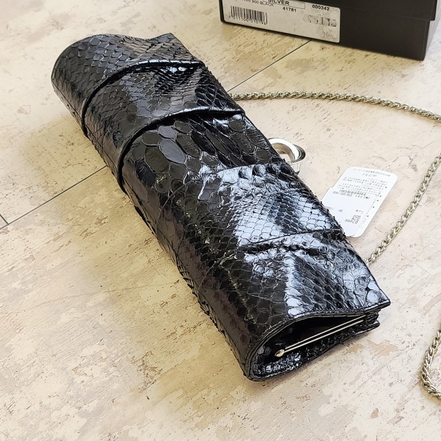未使用 RODO ロド パイソンレザー 2WAY クラッチ パーティーバッグ 