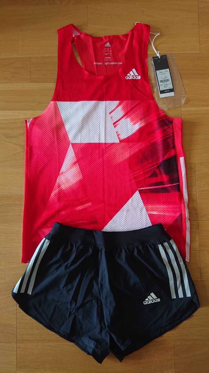 安い，HOT adidas ランニング ランニングシャツ ランニングシングレット パンツ 上下セット アディゼロ マラソン NIKE ASICS マラソン(半袖シャツ)｜売買されたオークション情報、yahooの商品情報をアーカ 半袖シャツ