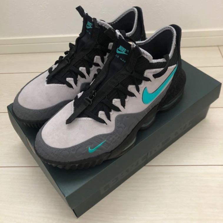【美中古】NIKE LEBRON XVI LOW JADE 27.5cmナイキレブロン16 27.5cm アトモス　ジェイド