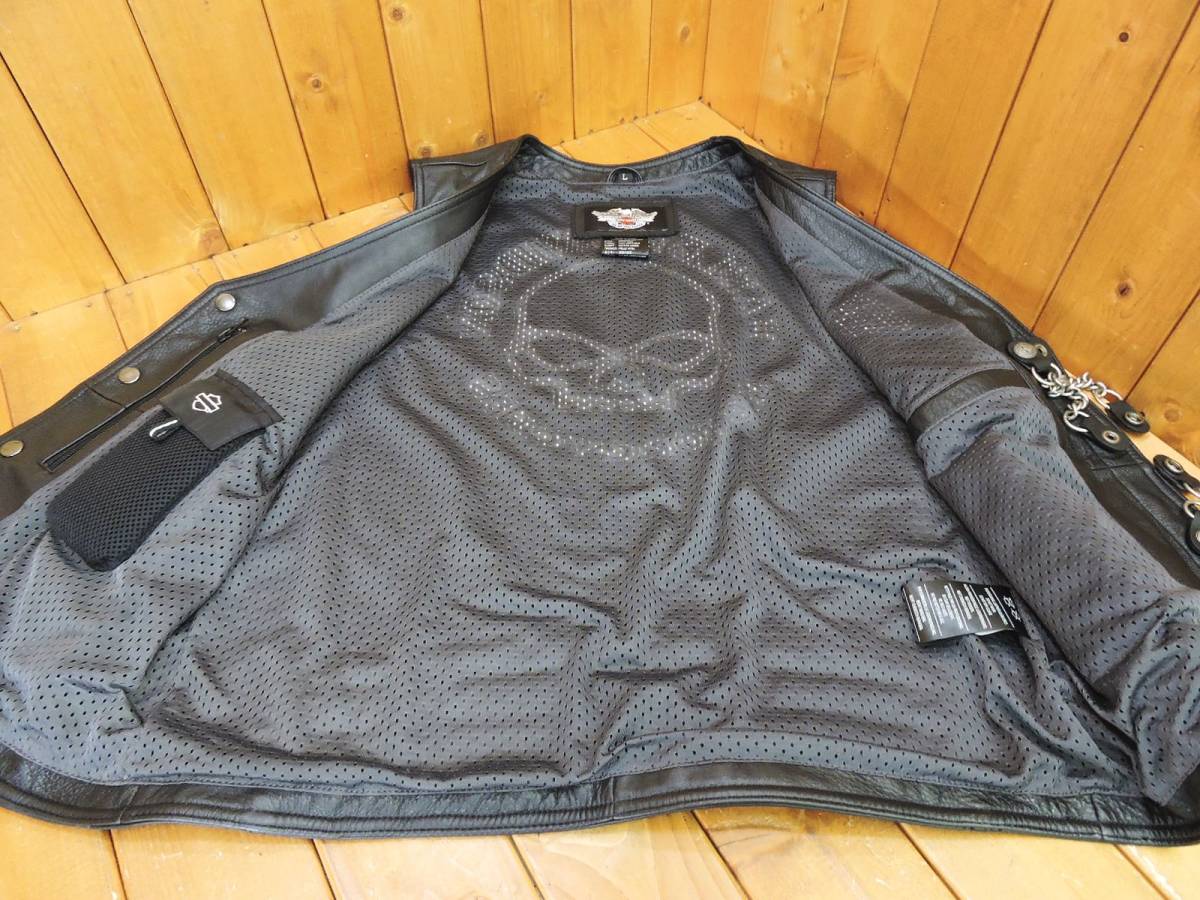 166S367 HARLEY DAVIDSON / ハーレーダビッドソン レザー ベスト 
